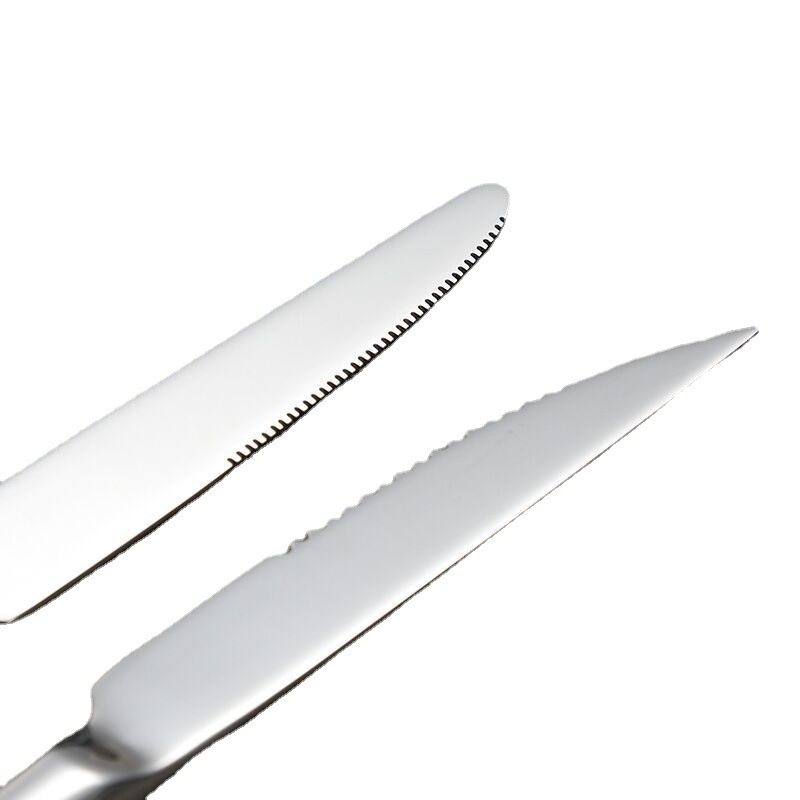 High-Grade Spot French Moonlight Knife, Fork And Spoon Stainless Steel Western Tableware Soup Spoon Dessert Fork A Piece Of Hair Item Picture