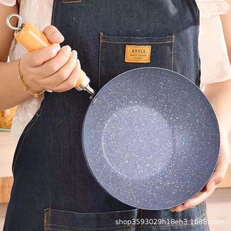 Extra-Thick Non-Stick Stone-Patterned Frying Pan, Japanese Hammer-Patterned Wok, Mica Stone Non-Stick Pan, Steak, Pancake, Egg, Household Kitchenware Specification drawing