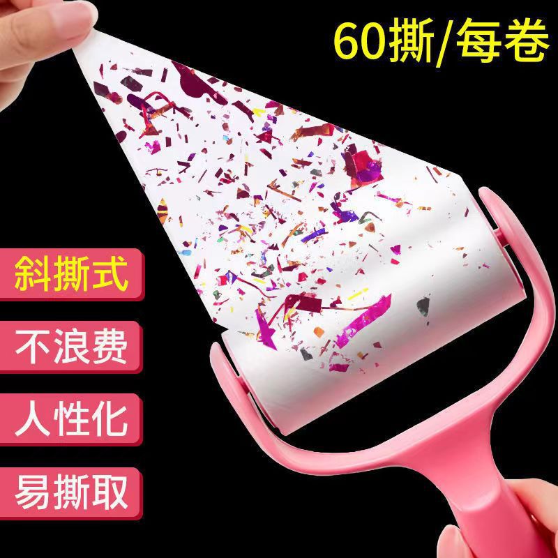 Lint brush Lint roller pet floor lint applicator Clothing clothes detachable lint remover Paper roll Specification drawing