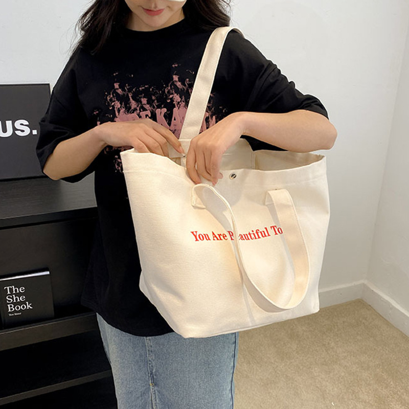 Large Capacity Tote Bag 2023 New Fashion Trend Personality Handbag Monogram Print Canvas Underarm Shoulder Bag details Picture