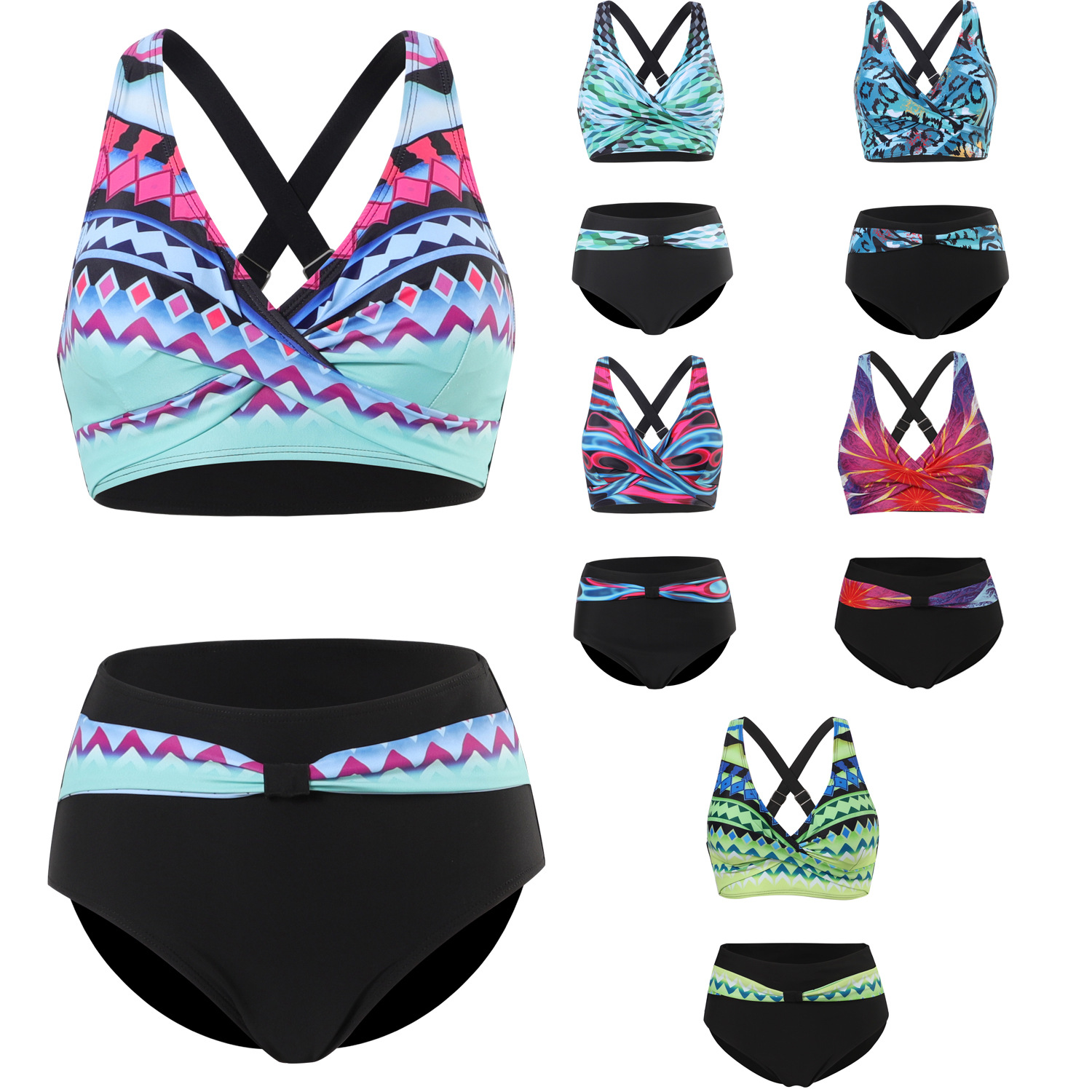 2024 New European And American Small Fresh Separate Swimsuit Bikini Sexy Cross-Border Explosive Bikini Swimsuit Item Picture