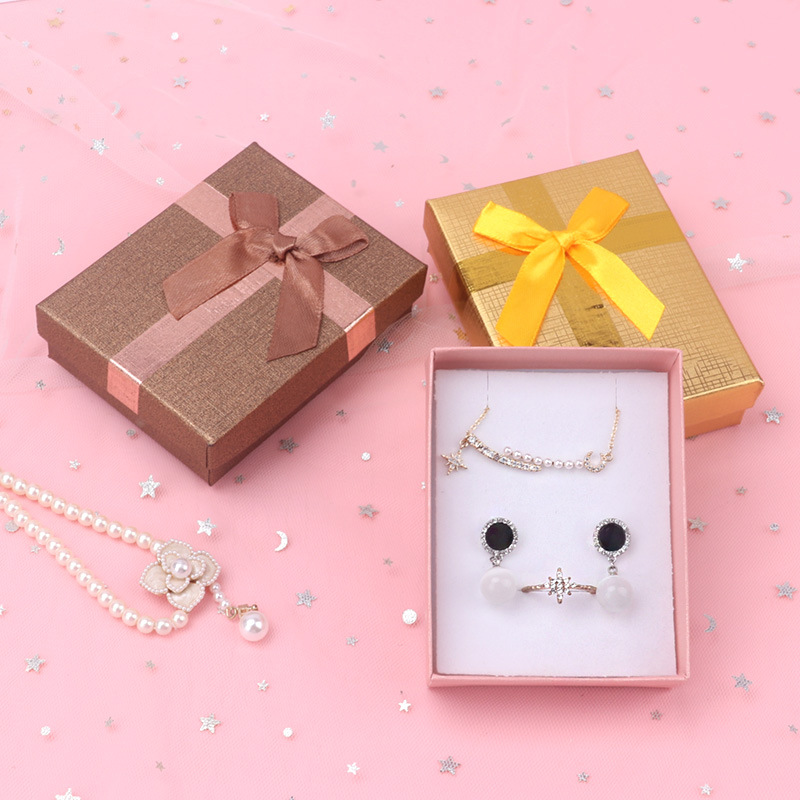 Manufacturer Jewelry Box Bow Ring Necklace Gift Display Box Jewelry Storage Box Application Scenario