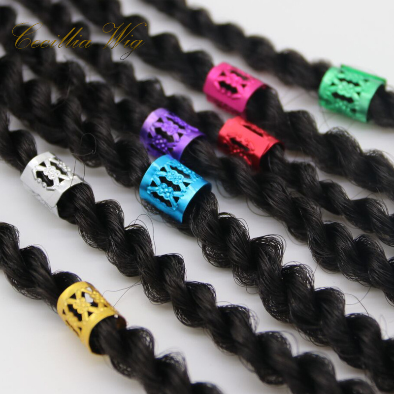 African wig accessories, gold and silver colored hair extensions, hair extension rings, shell five-star alloy pendants, spring combination set Specification image