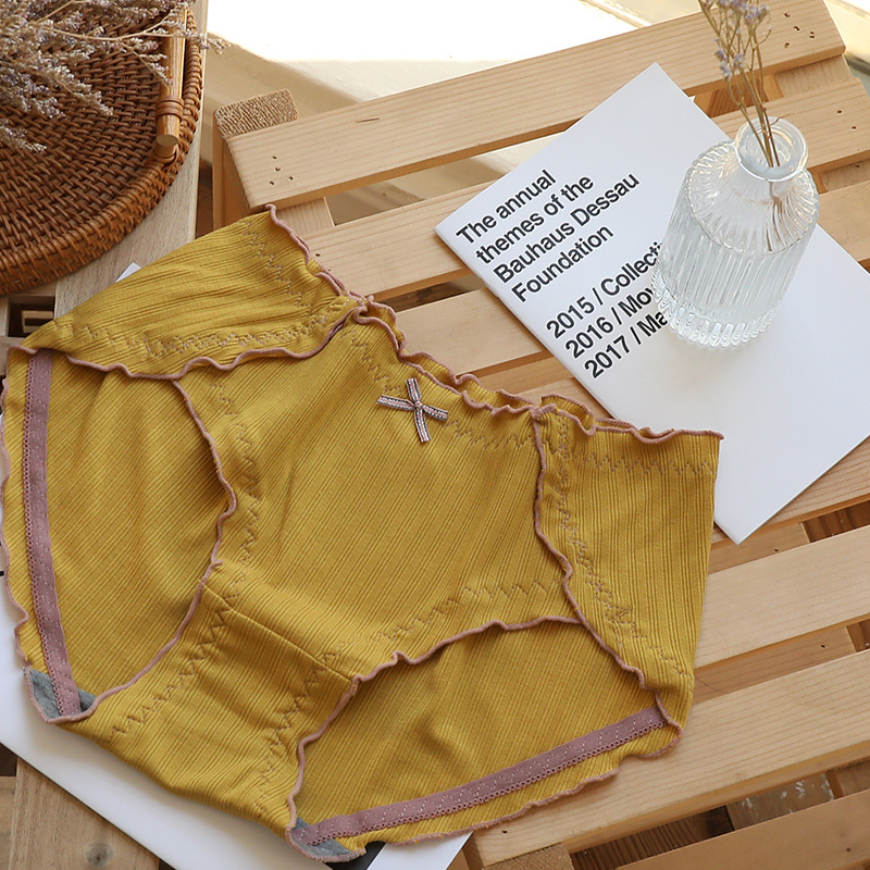 Underwear for women, plus-size, chubby girl, 200 pounds, mid-waist, cute girl, cotton triangle pants, Japanese style, large wholesale Specification drawing