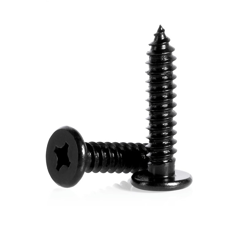 Black 304 stainless steel CA cross flat head self-tapping screw, large thin head M2.9, M3.5/9, M4.8, M6.3 Application Scenario