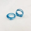 Simple resin food ring, fashionable transparent colored ring base, trendy jewelry ring for men and women, ring base Application Scenario
