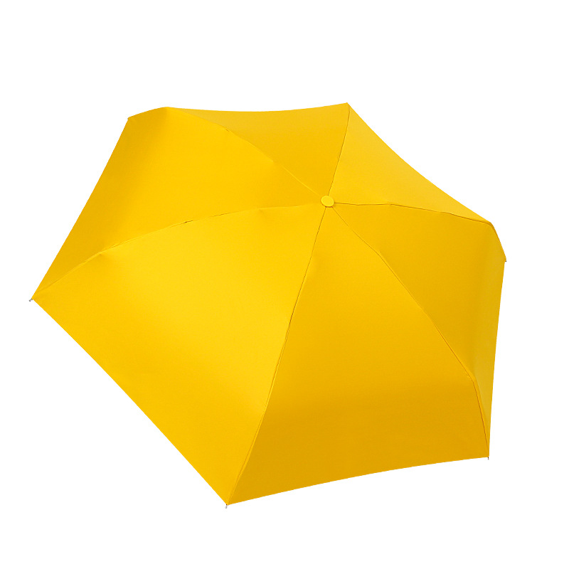 Ultra-compact, lightweight and portable mini five-fold umbrella, all-weather sun protection umbrella, girls' UV protection sunshade umbrella Item Picture