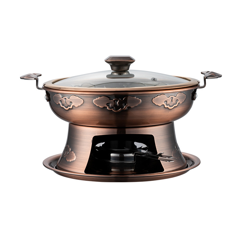 Stainless steel alcohol stove, split type hot pot, dry pot, seafood pot, one pot per person, restaurant, household and hotel fire boiler Item Picture