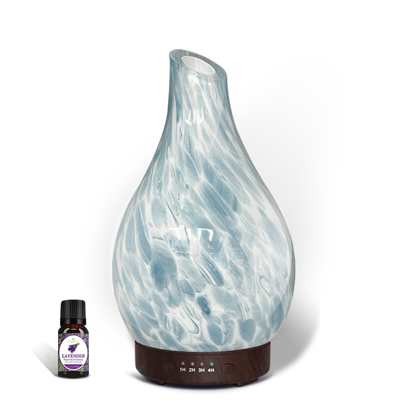 120ML glass essential oil aroma diffuser, humidifier, seven-color light, bedroom silent air conditioner, room moisturizing, factory direct sales Item Picture