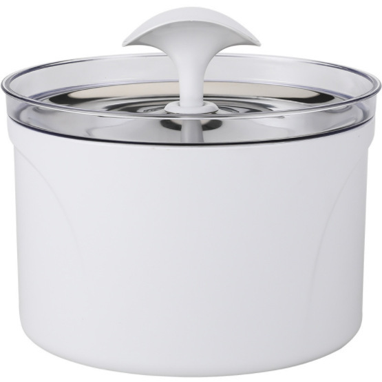 The new stainless steel pet electric water dispenser features a silent and circulating filtration system for cats and dogs, and a large-capacity water feeding basin Item Picture