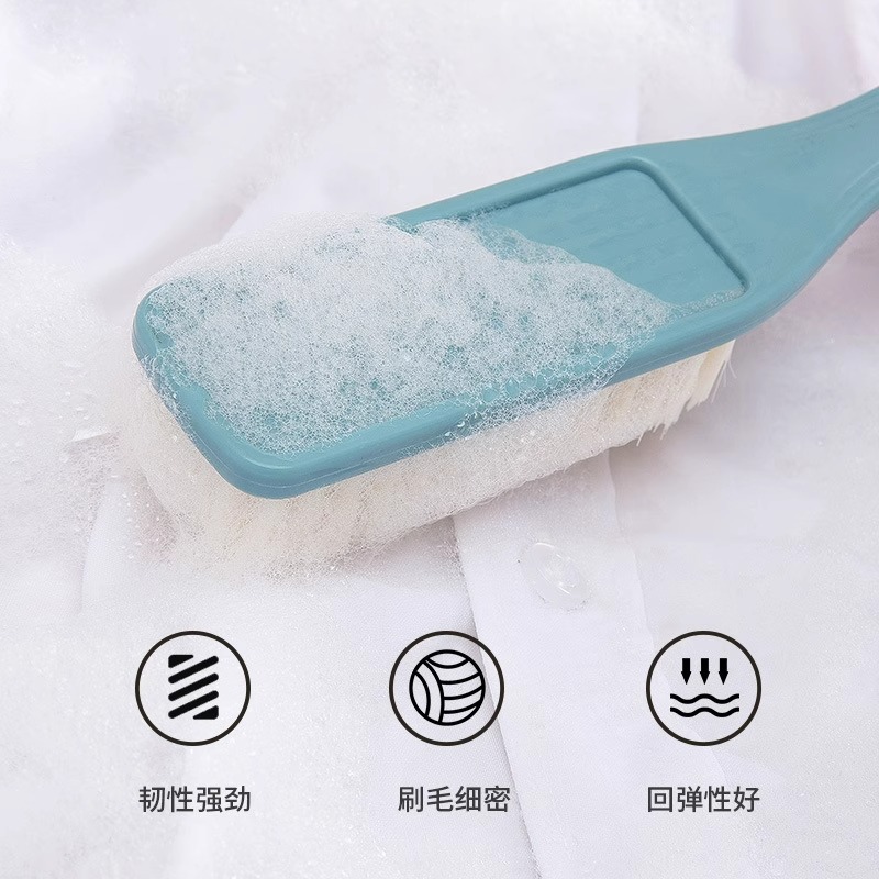 Soft bristles of shoe brushes do not damage shoes. Home cleaning, multi-functional nano shoe washing, long-handled clothes brush, plastic shoe brush, laundry Application Scenario