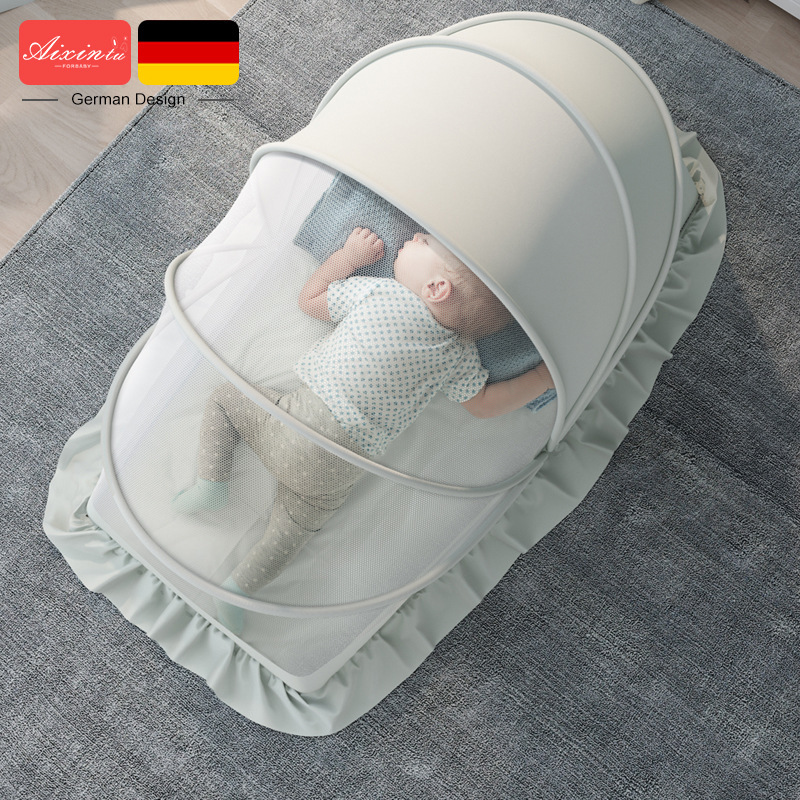 可折叠婴儿蚊帐宝宝蚊帐床全罩式儿童蒙古包遮光免安装无底防蚊罩