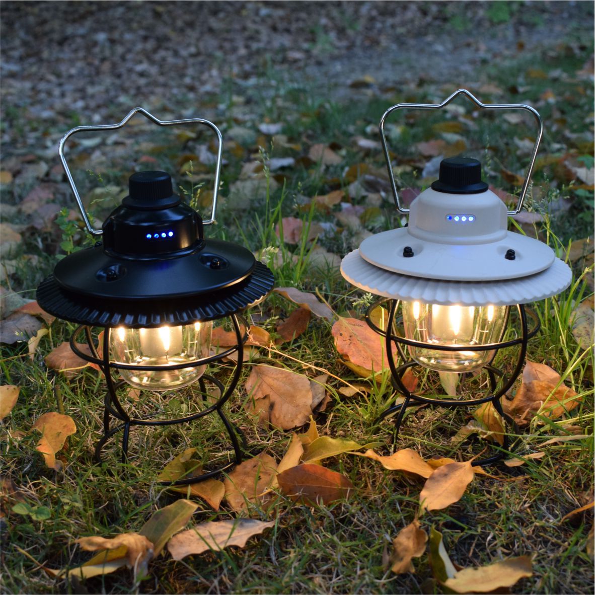 Wholesale of retro horse lanterns, outdoor retro camping lamps, tent lamps, multi-functional retro camping lamps, hand-held hanging lamps details Picture