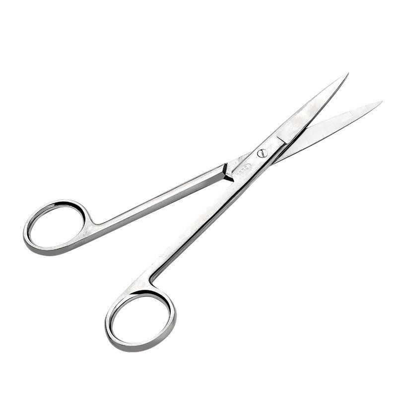 Medical Stainless Steel Scissors Elbow Straight Point Thickening Surgical Scissors Size Nurse Suture Removal Scissors Cosmetic Ophthalmic Scissors Item Picture