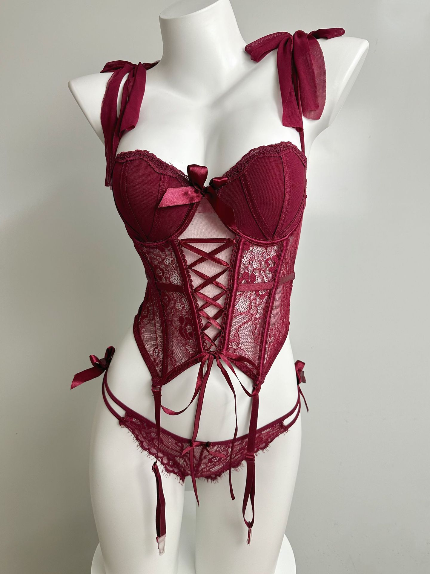 Cong Sha sexy beauty sexy underwear pure desire to lure lace fishbone corset Shapewear bra vest body set Application Scenario