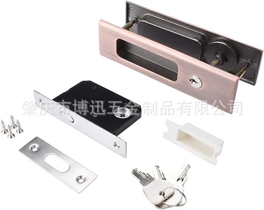 Manufacturers Wholesale Square Sliding Door Invisible Wooden Door Lock Kitchen Bathroom Balcony Door Handle Sliding Door Item Picture