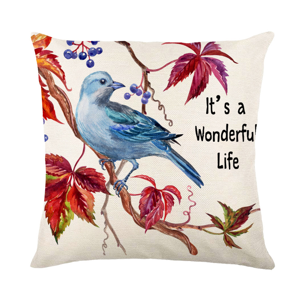 Cross-Border New Christmas Pillow Cover Linen Printed Home Sofa Cushion Car Headrest Office Pillow Cover Application Scenario