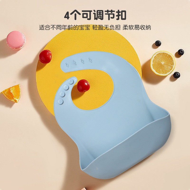 Wholesale of cross-border silicone dinner plates with suction cups, one-piece auxiliary food bowls, high-temperature resistant divided tableware, eight-piece sets Specification drawing