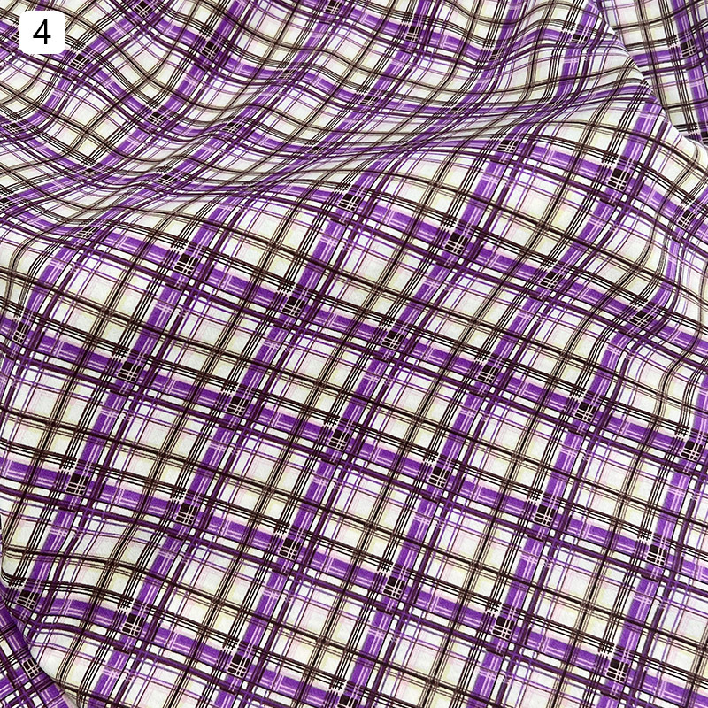 The fabric of the diagonal checkered printed dress has small checkered patterns on all four sides. It is a knitted fabric for export clothing, T-shirts, accessories and bags pic 11