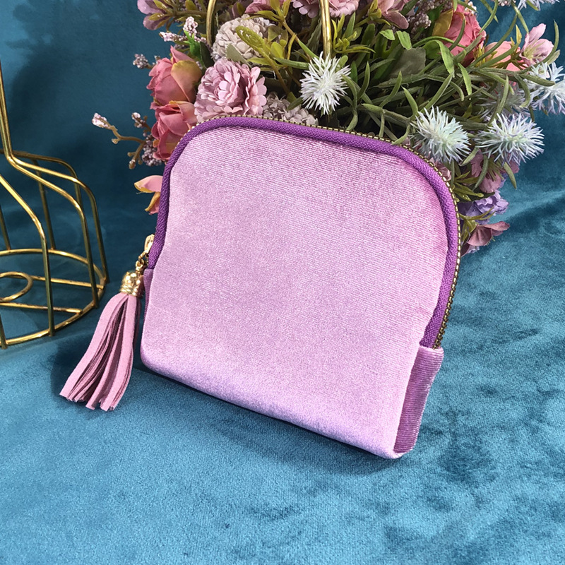 Venta directa de fábrica portátil de seis capas borla joyería bolsa de almacenamiento cristal perla mano cadena viaje bolsa de joyería en stock al por mayor pic 11