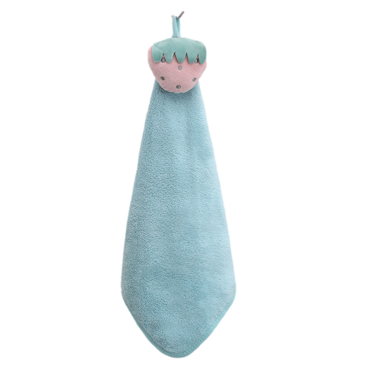 Yiwu Good Goods Foreign Trade Wholesale New cute cartoon fruit square towels 30*30 Soft absorbent kitchen coral fleece hand towels Item Picture