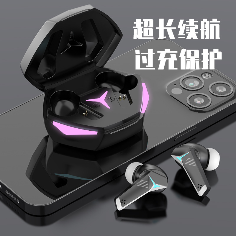 The T33 N35 wireless gaming Bluetooth headphones feature a dual-ear neon design, dual-mode touch control, and an ultra-long battery life for gaming