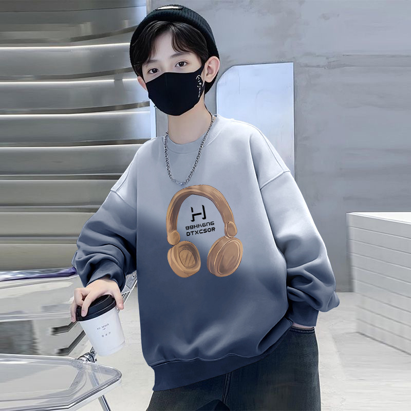 童装2025新款男童卫衣秋装中大男孩春秋款帅气宽松儿童圆领上衣