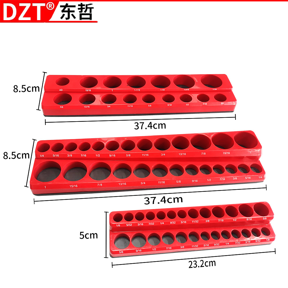 Magnetic sleeve storage rack, large, medium and small flying sleeve magnetic storage seat rack, metric and imperial sleeve placement tool Specification image