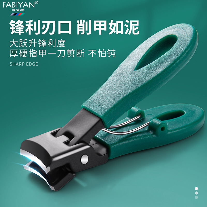New anti-splash large-opening nail clippers, thick hard nail clippers, stainless steel large-diameter nail clippers, nail art tools Application Scenario