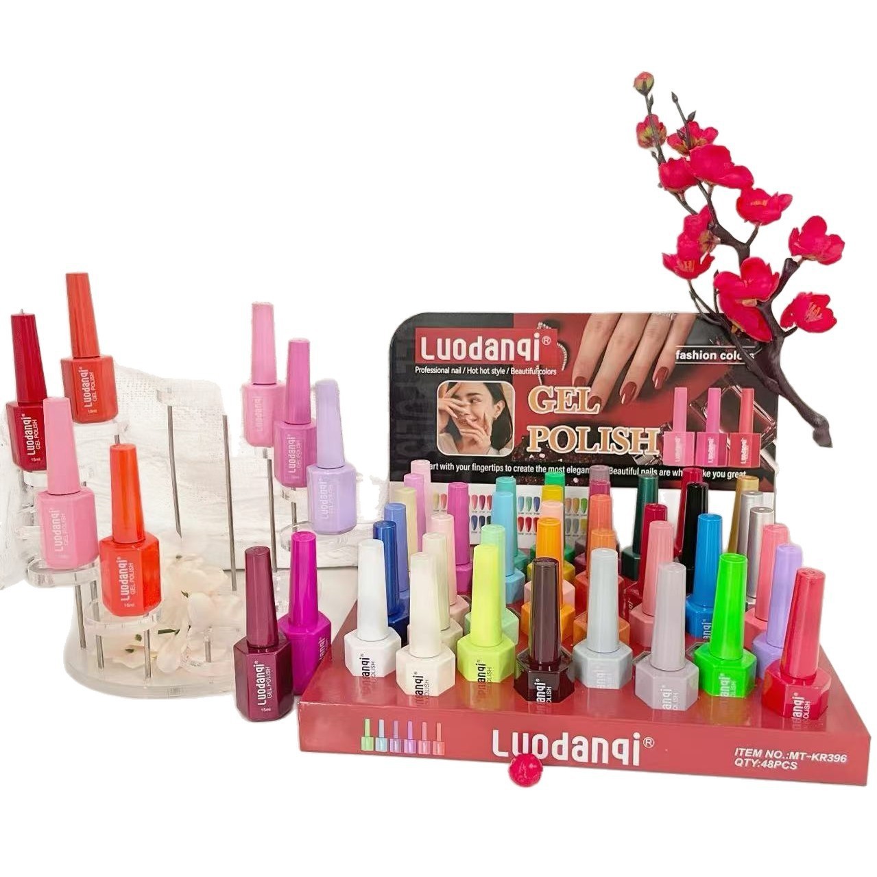 Cross-border bestseller 48-color bottle nail polish glue, nail art phototherapy glue, special nail polish glue set for nail shops
