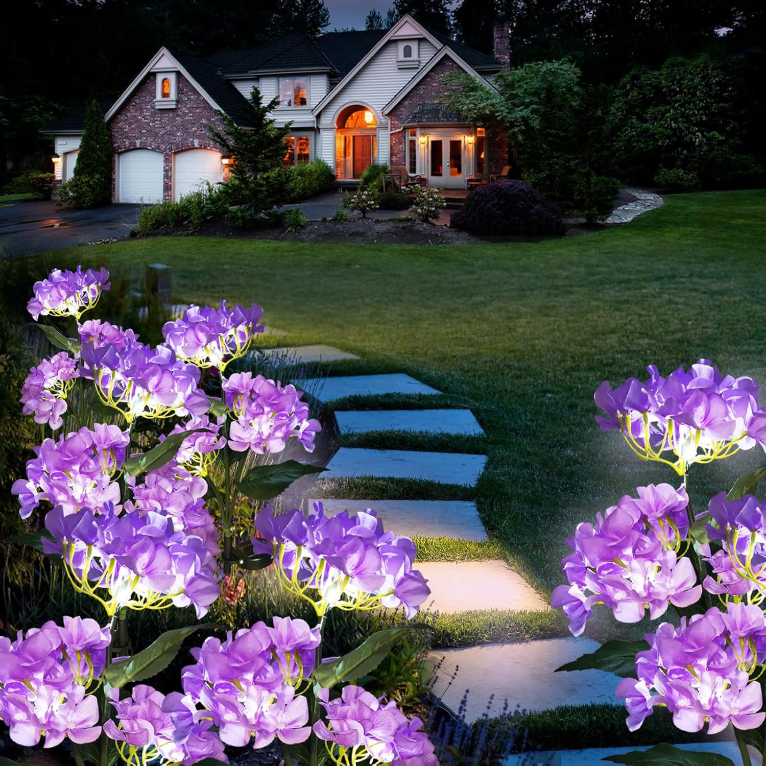 Cross-border solar sunflower lamp, lily outdoor landscape lamp, garden lamp, solar lawn lamp, rose lamp details Picture
