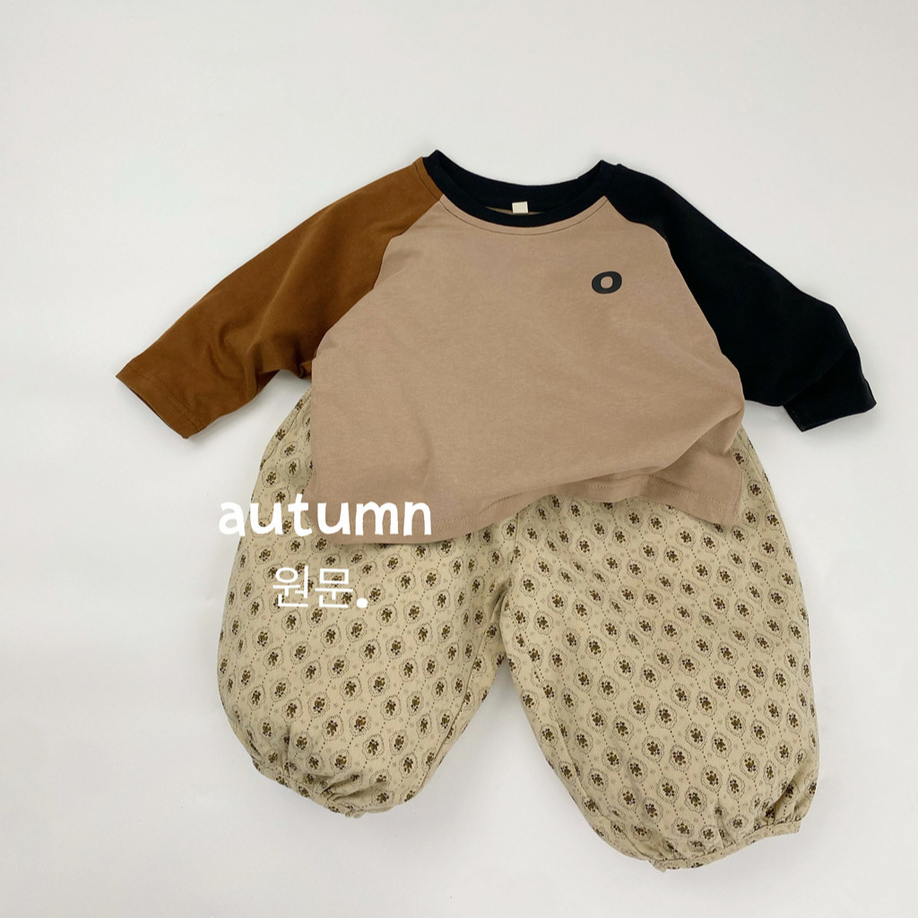 Children's long-sleeved T-shirt autumn new collection: Korean-style letter print top, round-neck color-blocked shoulder base layer for boys and girls Application Scenario