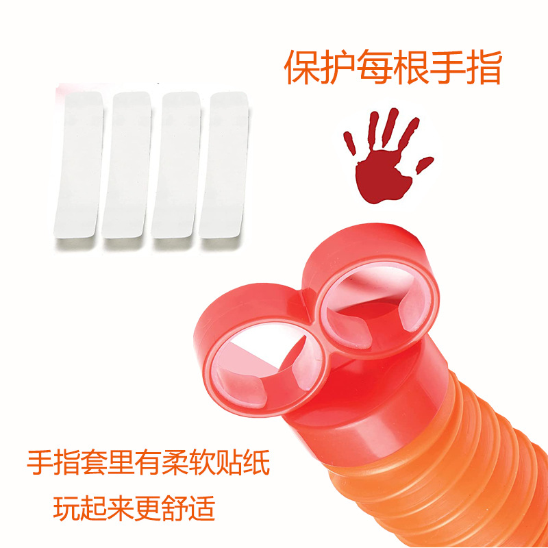Cross-border new Amazon finger telescopic tube POP TUBES Finger Pull Tube Corrugated Tube Pressure Relief toy Specification drawing