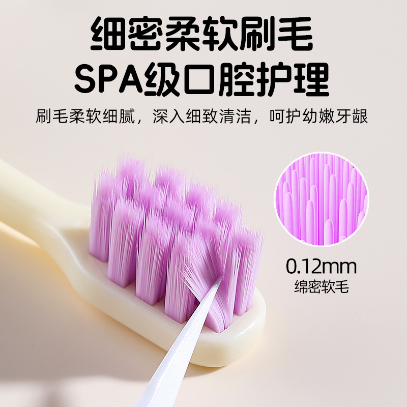 Zoo children's toothbrush 6-piece set, 3-6-year-old baby's home soft bristle high-end toothbrush for teeth cleaning and gum protection, wholesale from the manufacturer Specification image