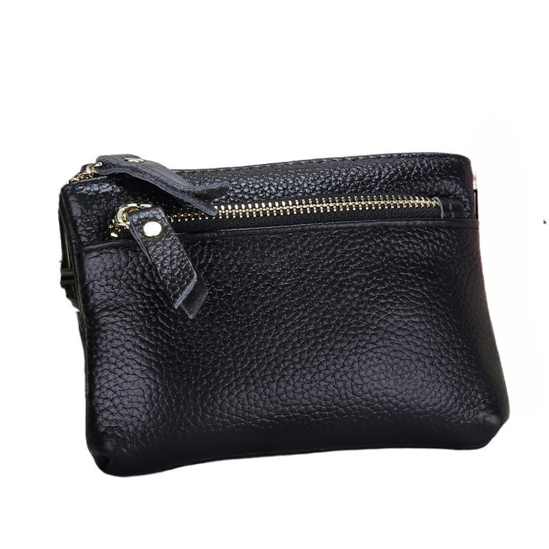 跨境真皮零钱包女迷你牛皮手拿包卡包拉链钥匙扣小钱包硬币收纳袋详情16