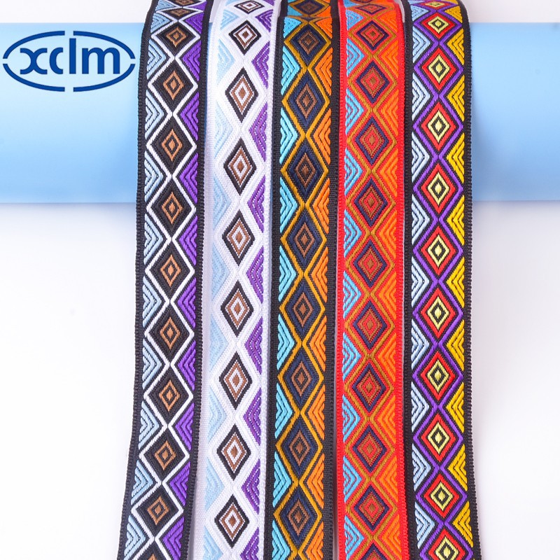 2cm polyester jacquard ribbon geometric ethnic ribbon decorative backpack straps straps straps garment handmade accessories diy thumbnail
