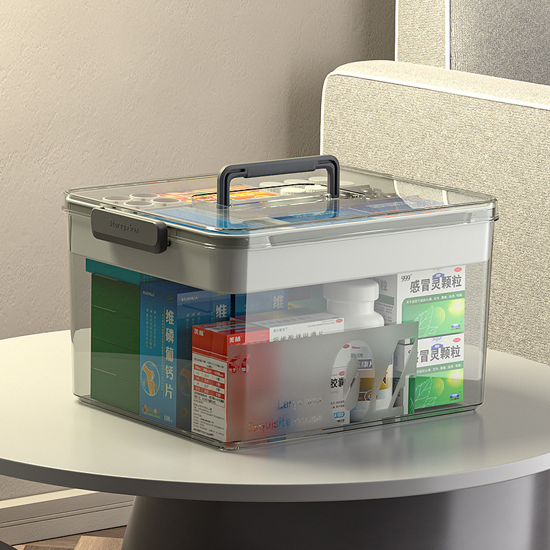 多层药箱家庭装家用大容量医药箱药物收纳盒药品收纳箱急救医疗箱图