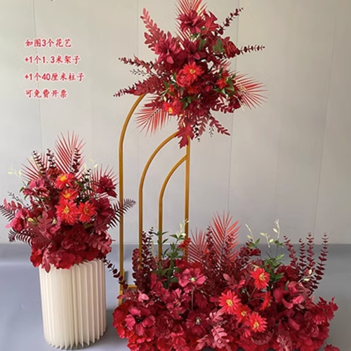 New Wedding Decoration Wedding Flower Simulation Flower Suspended Ceiling False Flower Plastic Flower Arrangement Lead Runway Flower Arrangement details Picture