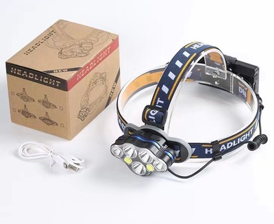 Mingxin Flashlight Cross-border New MX-KCO8-T6 8-core high-intensity long-range COB red light warning household high-end headlamp Item Picture