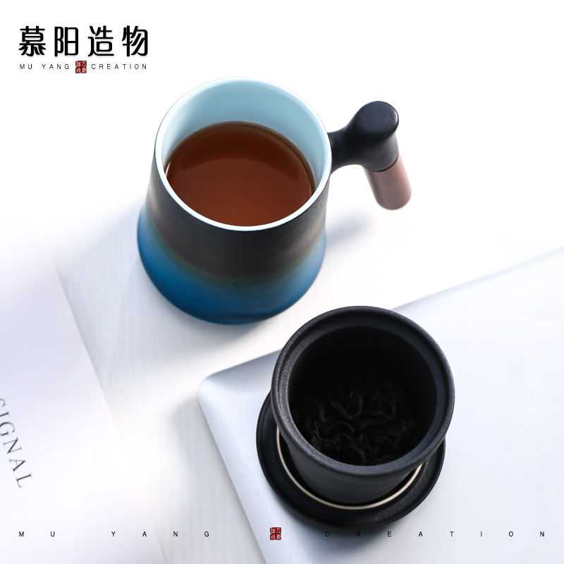 陶瓷泡茶杯木产品图