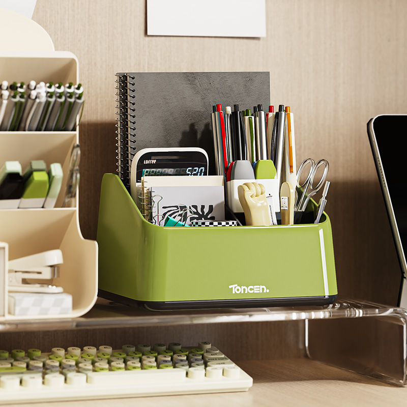 Home desktop storage box, living room pen holder, large-capacity organizing box, office stationery, remote control storage box details Picture