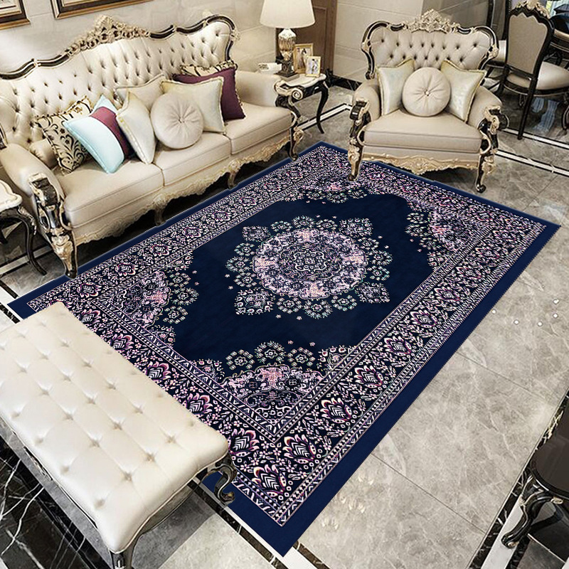 Nordic Nordic crystal velvet carpet floor mat Bohemian retro style home European sofa bedroom coffee table blanket details Picture