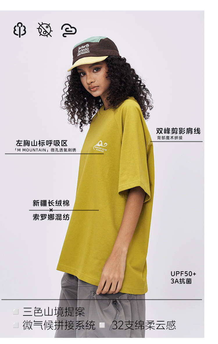 RFSD男装|2025春夏新款美式字母logo拼接撞色设计感短袖T恤男宽松详情2
