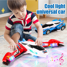 抖音同款电动万向变形汽车灯光音乐特技旋转变形汽车儿童玩具礼物