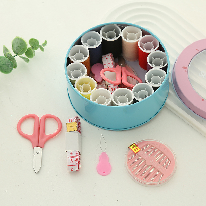 Round window iron box sewing box set Application Scenario