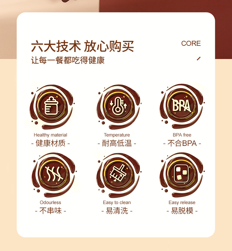 现货加厚迪拜巧克力模具不粘食品级烘焙长条朱古力华夫饼干蛋糕模详情5