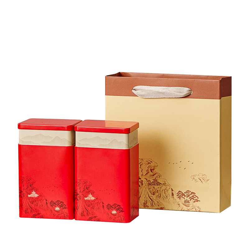 New tea canister, 2.5 jin for black tea and green tea, universal tea tin box, tinplate sealed metal can, empty can Item Picture