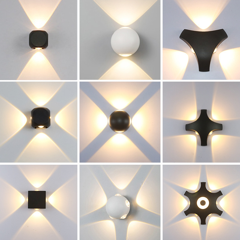 Modern and simple outdoor waterproof wall lamps that light up and down, bedroom, hotel, corridor, staircase and garden decorative lamps full figure