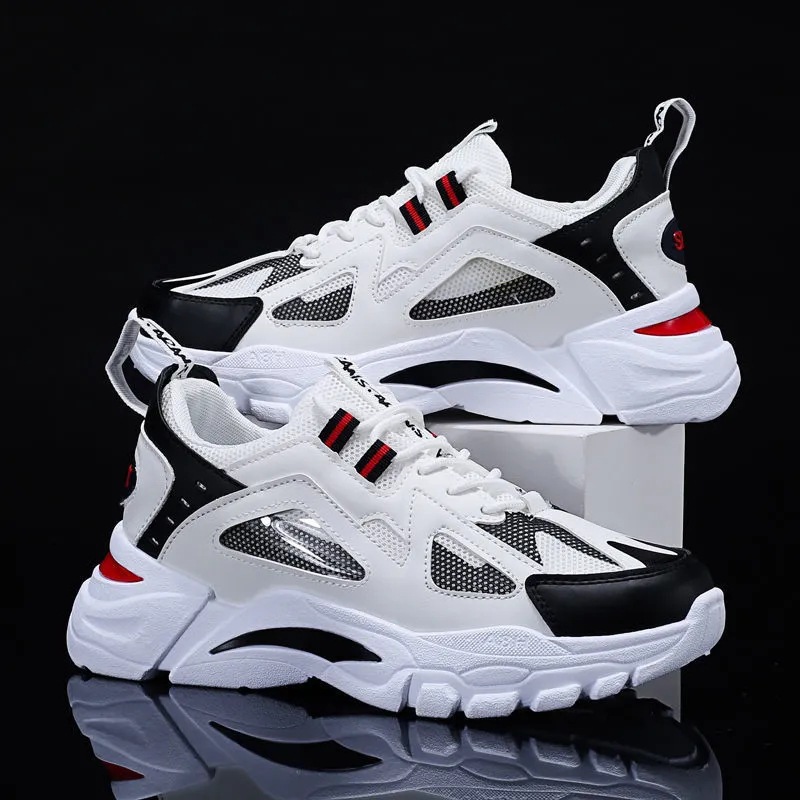 Men's Shoes 2022 Autumn New Korean Version Soft Sole Breathable Net Surface Trend All Sports Casual Shoes Dad Shoes Men Specification drawing