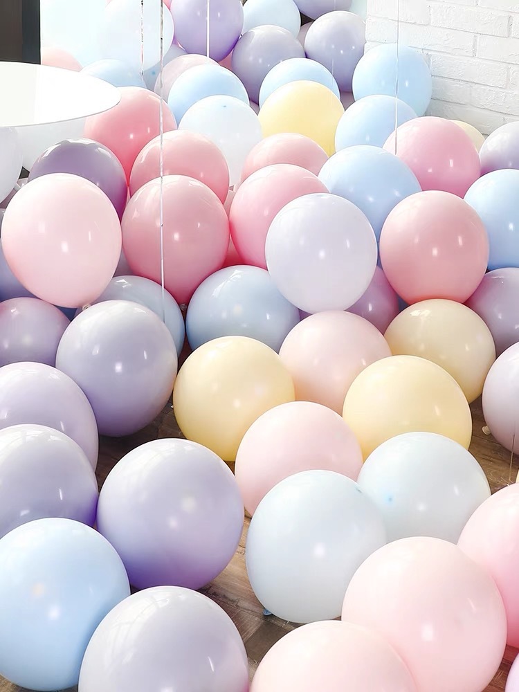 2.2g 表白马卡龙气球 婚礼周岁儿童生日派对场景布置装饰求婚气球详情图5